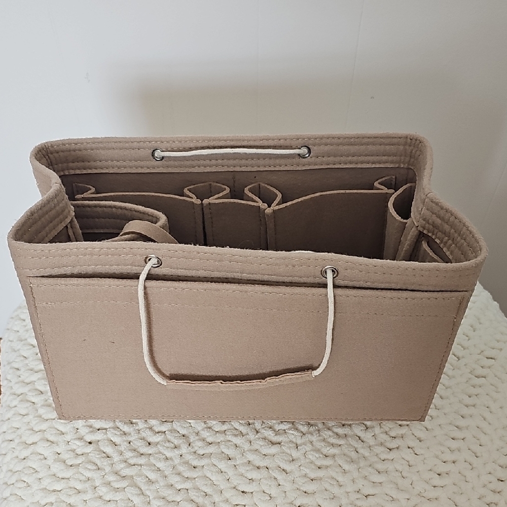 Stylish Tan Felt Storage Organizer